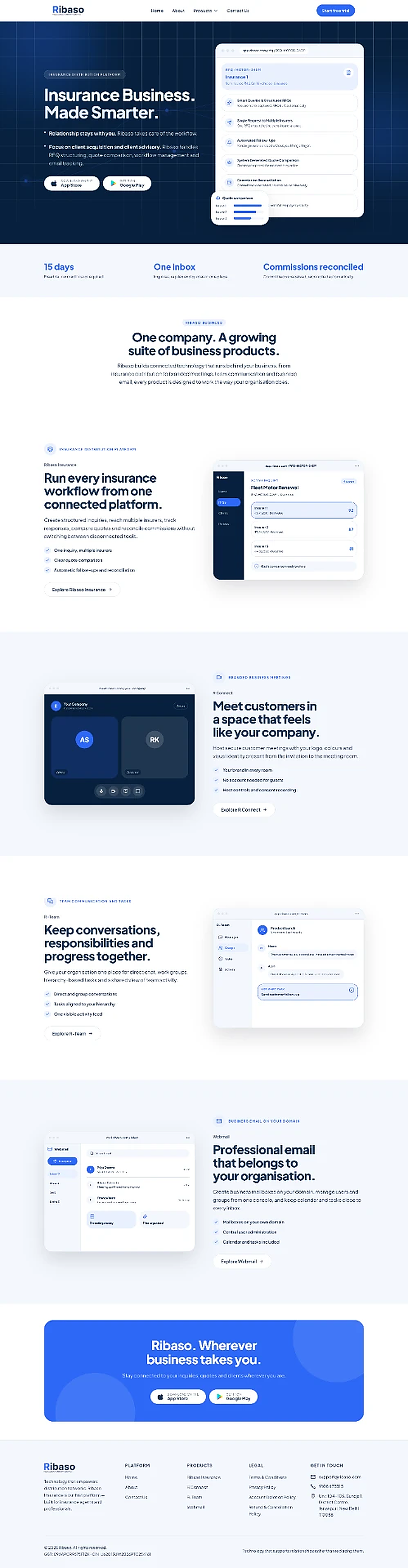 Ribaso website design preview