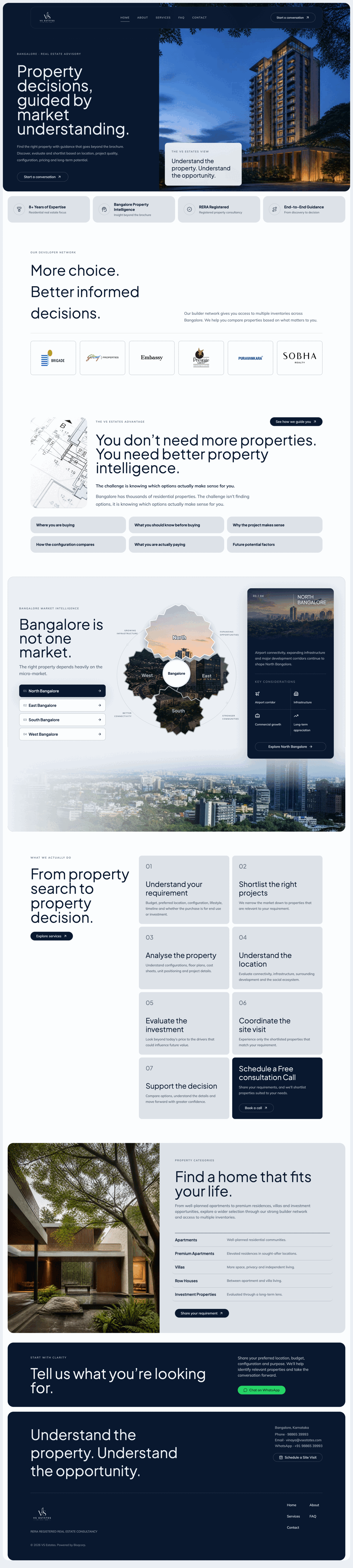 VS Estate website design preview